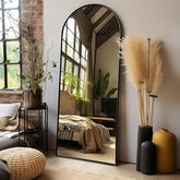 Miroir arqué avec cadre en aluminium